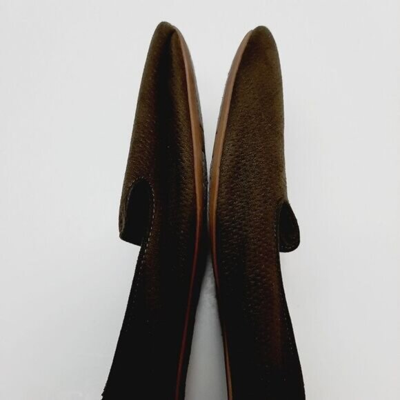 FIONI Pointy Toe Slip-On Smoking Loafer Flats Shoes Olive Green Sz 11 - Picture 10 of 14